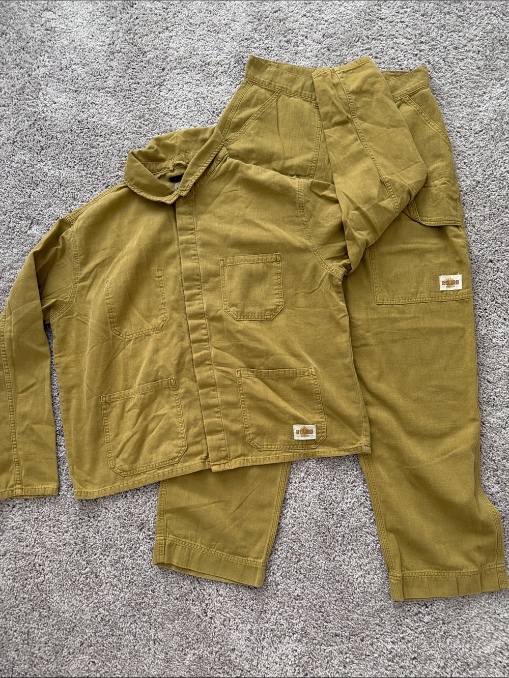 Reclaimed Vintage Olive Jacket and Pants Set